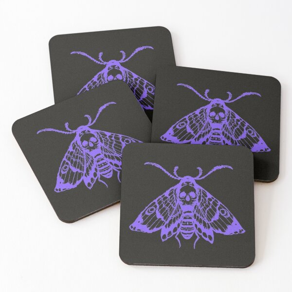Item preview, Purple Whimsigoth Moth: Gothic Skull Grunge Aesthetic designed and sold by BrontesWhimsyStore.