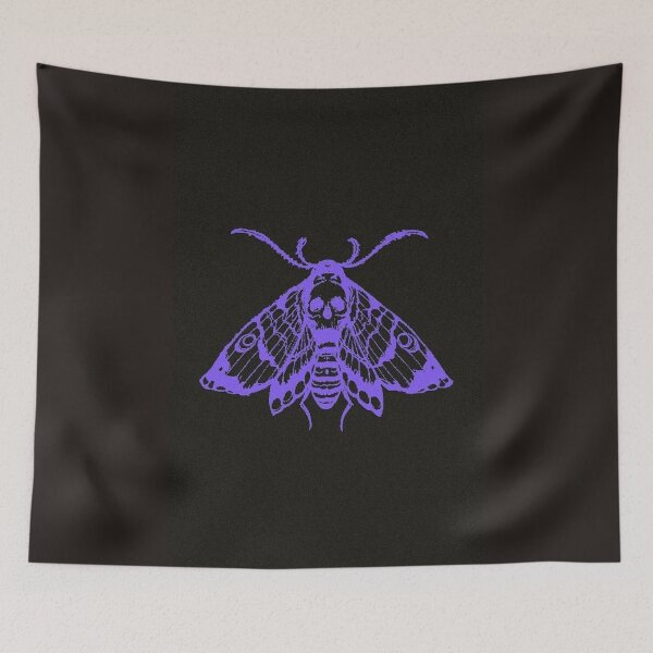 Item preview, Purple Whimsigoth Moth: Gothic Skull Grunge Aesthetic designed and sold by BrontesWhimsyStore.