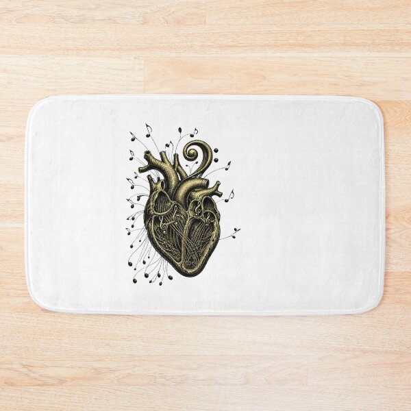Item preview, Anatomical Heart Music Notes Antique Engraving Classical Symphony designed and sold by chattsuede.