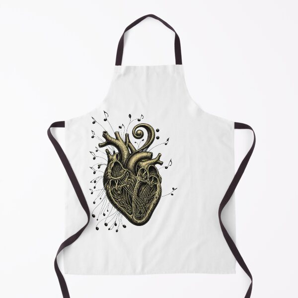 Item preview, Anatomical Heart Music Notes Antique Engraving Classical Symphony designed and sold by chattsuede.