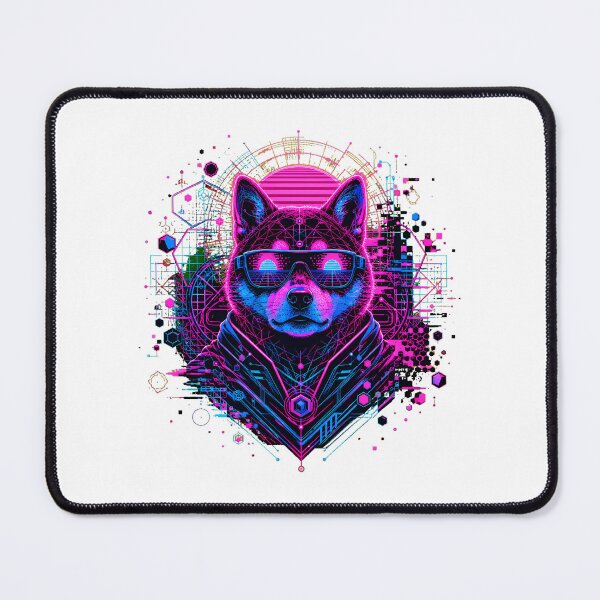 Item preview, Synthwave Shiba Inu Futuristic Dog Sunglasses designed and sold by chattsuede.