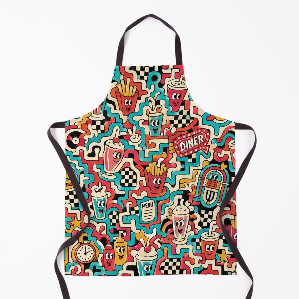Item preview, Vintage Diner Checkers (Retro 50s x Doodle) designed and sold by Thai Vibe Studio.