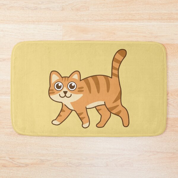 Item preview, The orange tabby cat was walking and smiling adorably. designed and sold by thailerd.
