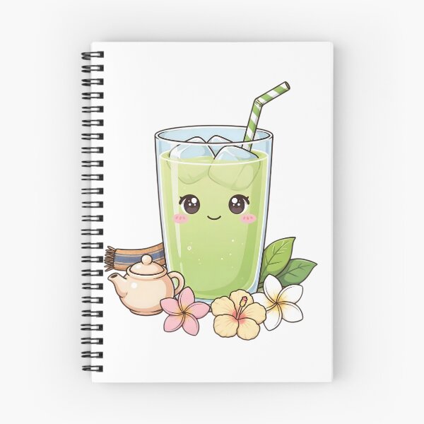 Item preview, Cute Kawaii Iced Green Tea Sticker designed and sold by ChibiPCStudio.
