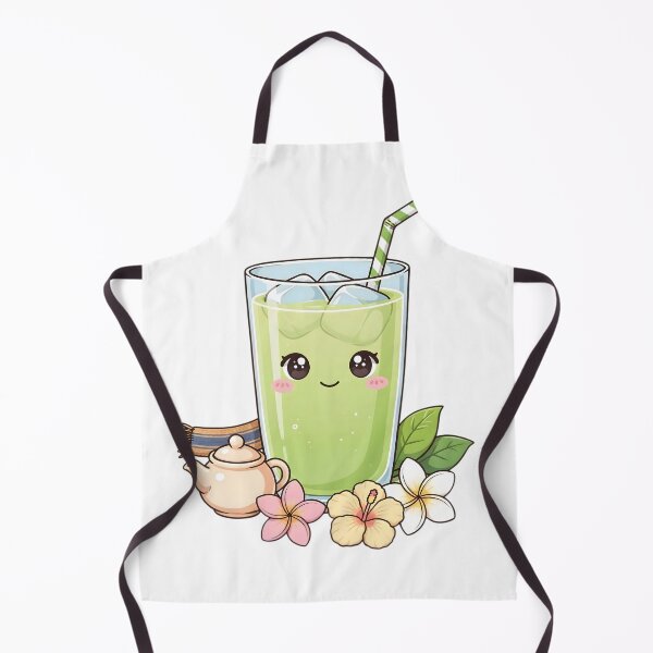 Item preview, Cute Kawaii Iced Green Tea Sticker designed and sold by ChibiPCStudio.