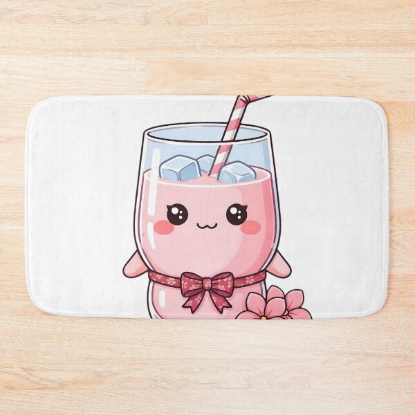 Item preview, Cute Kawaii Pink Milk Milkshake Sticker designed and sold by ChibiPCStudio.