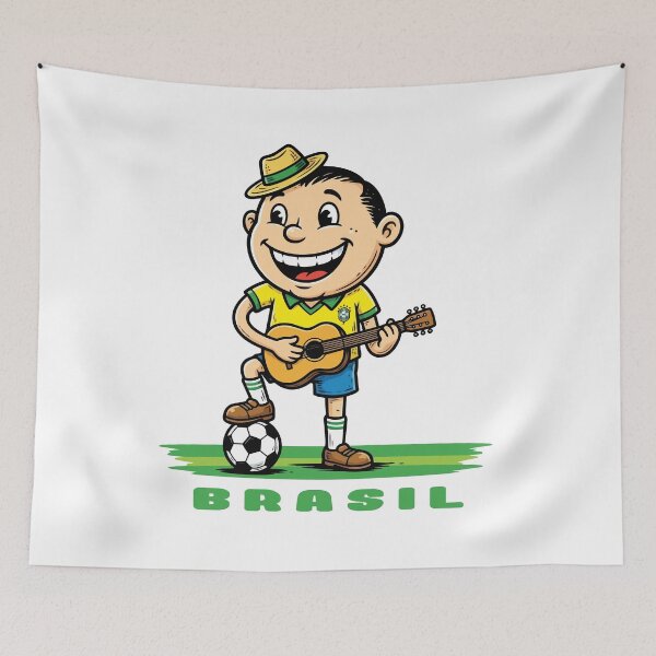 Item preview, Brasil Soccer Guitarist Fan designed and sold by Scaryzz.