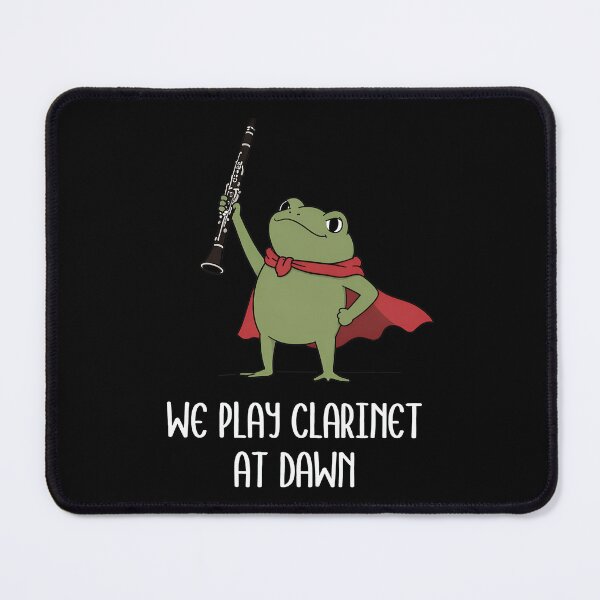 Item preview, Funny Clarinet Frog Design for Musicians designed and sold by Catsi-Nook-Art.