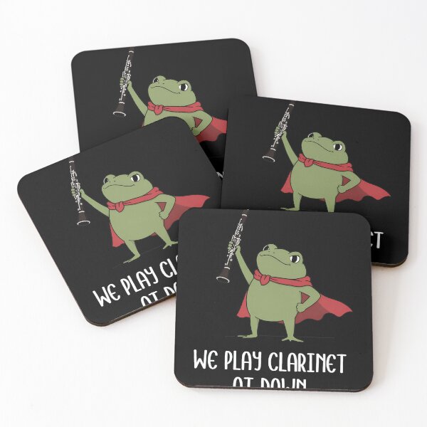 Item preview, Funny Clarinet Frog Design for Musicians designed and sold by Catsi-Nook-Art.