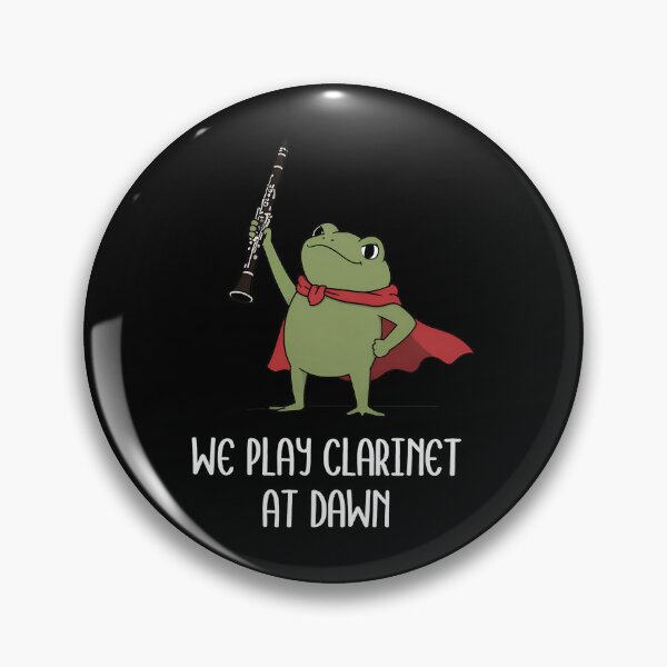 Item preview, Funny Clarinet Frog Design for Musicians designed and sold by Catsi-Nook-Art.