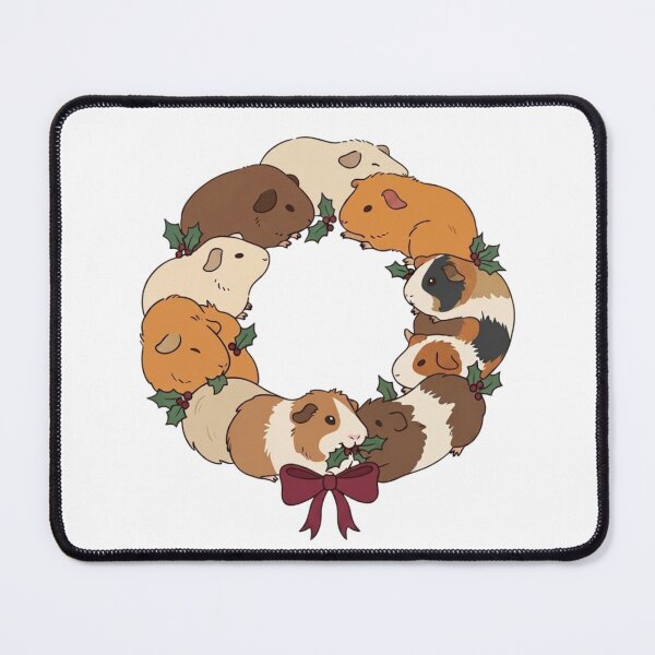 Item preview, Guinea Pig Christmas Wreath | Cute Holly Berry Holiday designed and sold by LuloCreative.