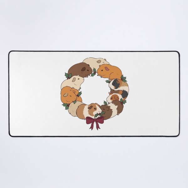 Item preview, Guinea Pig Christmas Wreath | Cute Holly Berry Holiday designed and sold by LuloCreative.