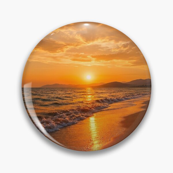 Item preview, Beach Sunset Ocean Wall Art | Golden Sunset Beach Design designed and sold by 7526820081.