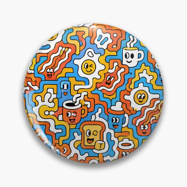 Item preview, Breakfast Club Maze (Morning Vibes x Pop Art) designed and sold by Thai Vibe Studio.