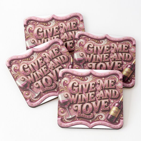 Item preview, Eye-Catching GIVE ME WINE AND LOVE designed and sold by dazzlemakers.