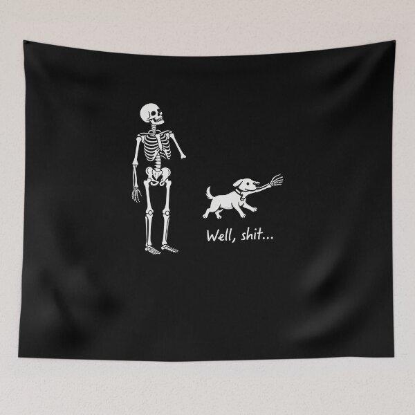 Item preview, Funny Dog Steals Skeleton Hand Funny Halloween Bone Art designed and sold by elderberry.