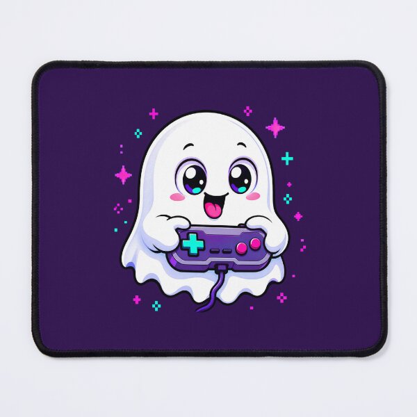 Item preview, Gamer Ghost with Retro Controller - Cute Pixel Art 8 Bit Gaming designed and sold by Knacky Print.