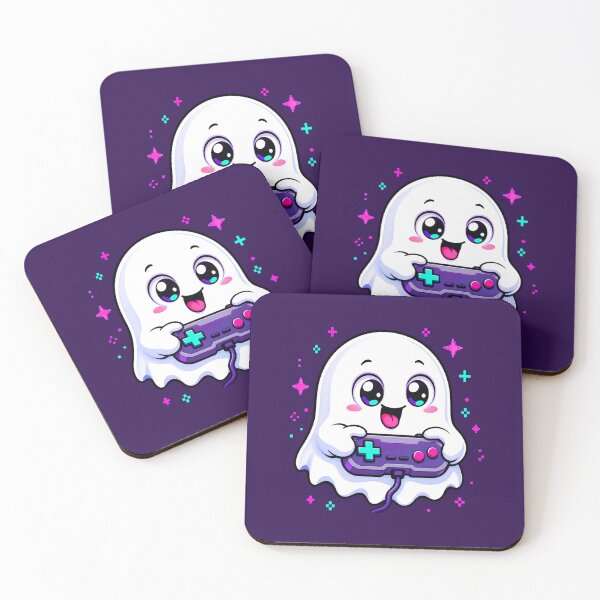 Item preview, Gamer Ghost with Retro Controller - Cute Pixel Art 8 Bit Gaming designed and sold by Knacky Print.