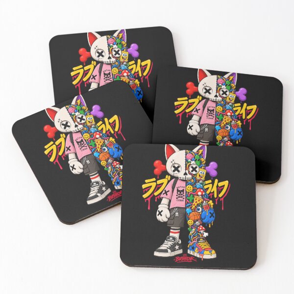 Item preview, BRTHRCNK Split Chaos Cat Pop Culture Mashup Street Art designed and sold by BRTHRCNK01.