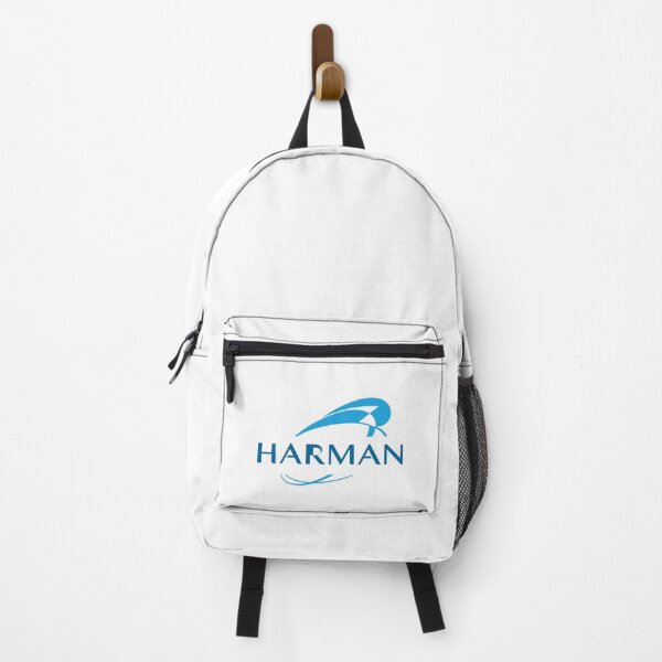 Artikelvorschau, HARMAN, Branchenführer im Audiobereich, blaues Logo auf schwarzem Hintergrund entworfen und verkauft von nilkbv.