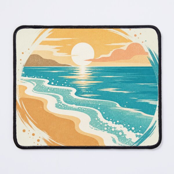 Item preview, Tropical Sunset Over Turquoise Waves designed and sold by GEEEN.