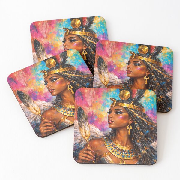 Item preview, Ma'at – Egyptian Goddess of Cosmic Order Painting designed and sold by GalleryKauffeld.