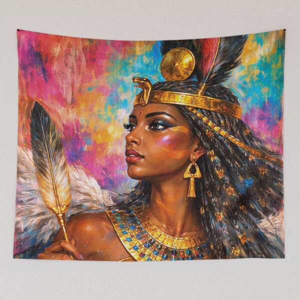 Item preview, Ma'at – Egyptian Goddess of Cosmic Order Painting designed and sold by GalleryKauffeld.