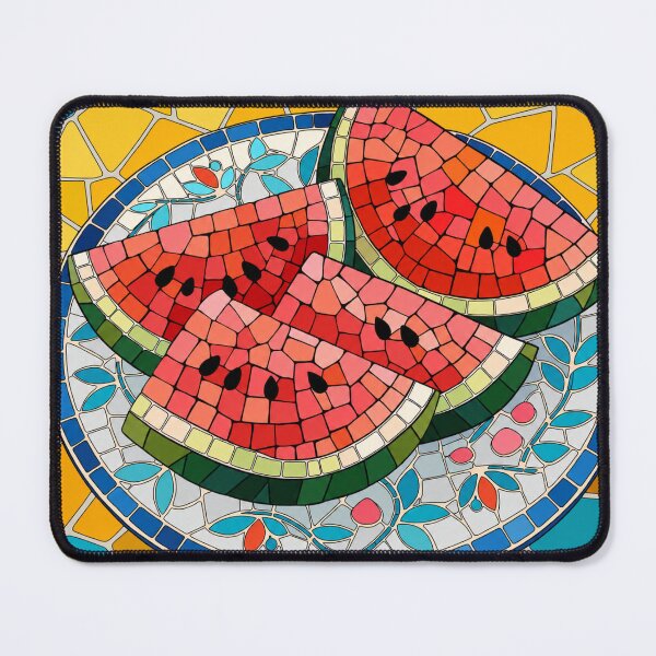 Item preview, Watermelon Mosaic Art | Colorful Fruit Stained Glass Design | Summer Kitchen Decor designed and sold by GarnerSupplyCo.