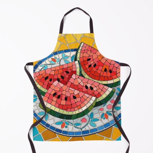 Item preview, Watermelon Mosaic Art | Colorful Fruit Stained Glass Design | Summer Kitchen Decor designed and sold by GarnerSupplyCo.
