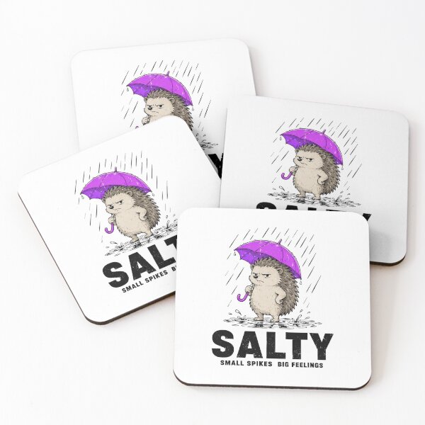 Artikelvorschau, Salty Hedgehog Grumpy Umbrella Rain Funny Animal entworfen und verkauft von markymaarty.