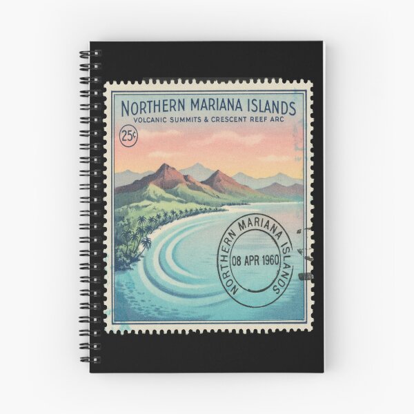 Item preview, Northern Mariana Pacific Volcanic Reef Crescent Stamp Sticker designed and sold by stickercuffs.
