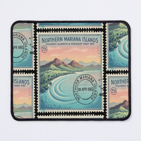 Item preview, Northern Mariana Pacific Volcanic Reef Crescent Stamp Sticker designed and sold by stickercuffs.