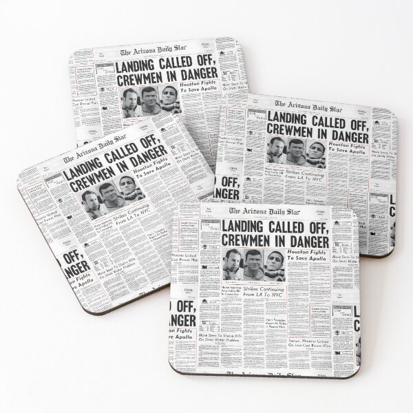 Artikelvorschau, Apollo-13-Notfall – Historische Titelseite einer Zeitung, 1970 entworfen und verkauft von Abeshinobi.