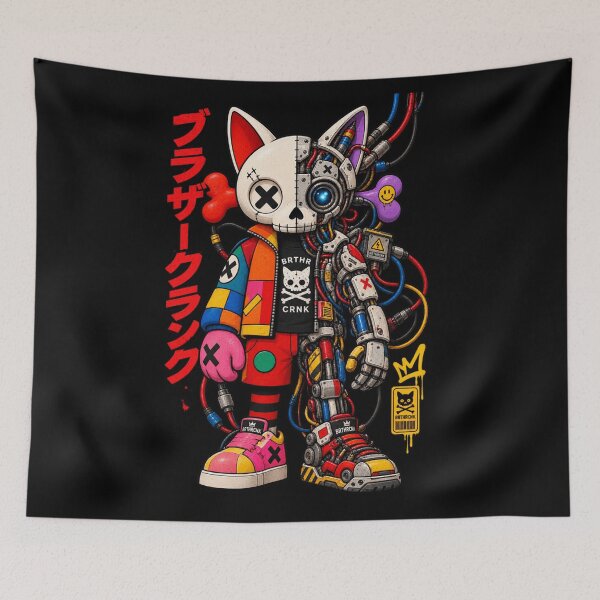 Item preview, BRTHRCNK Cyber Mecha Cat Split Robot Street Art designed and sold by BRTHRCNK01.