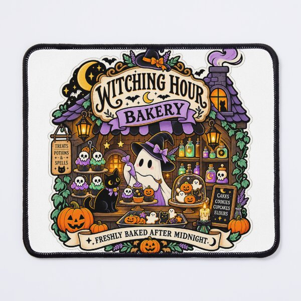 Item preview, Witching Hour Bakery – Cute Ghost Halloween Baking Art designed and sold by DmaarGroup.