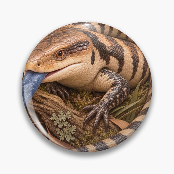 Item preview, Blue-Tongued Skink Vintage Naturalist Art designed and sold by Helt-enkelt.