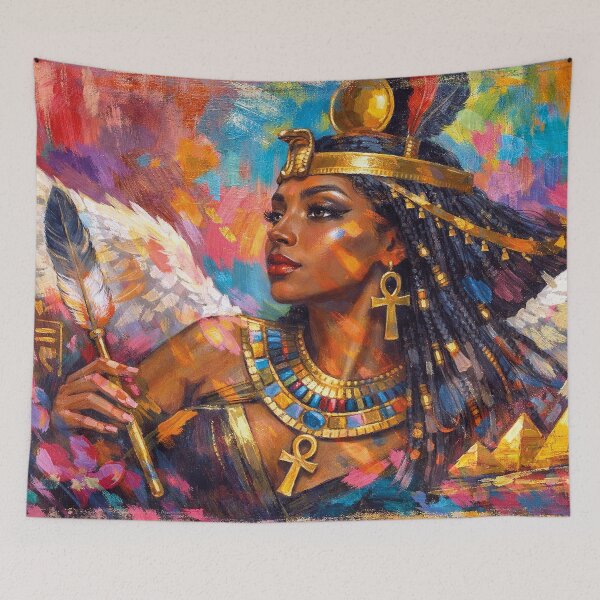 Item preview, Ma'at – Egyptian Goddess of Truth and Balance Painting designed and sold by GalleryKauffeld.