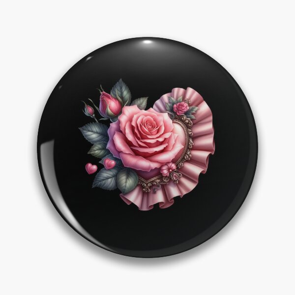 Item preview, Elegant Pink Rose with Hearts designed and sold by sreabby.