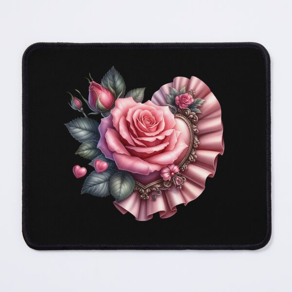 Item preview, Elegant Pink Rose with Hearts designed and sold by sreabby.