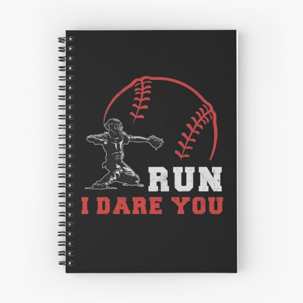 Item preview, Run I Dare You – Funny Baseball Catcher  designed and sold by roartusa.