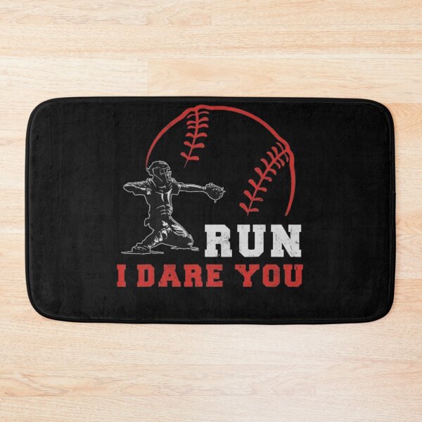 Item preview, Run I Dare You – Funny Baseball Catcher  designed and sold by roartusa.