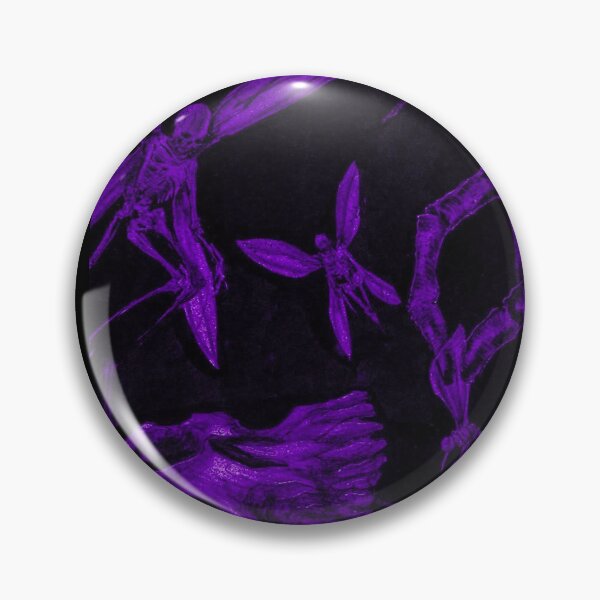 Item preview, Dark Fairycore Skull Pattern - Moody Neon Purple Goth Aesthetic designed and sold by BrontesWhimsyStore.