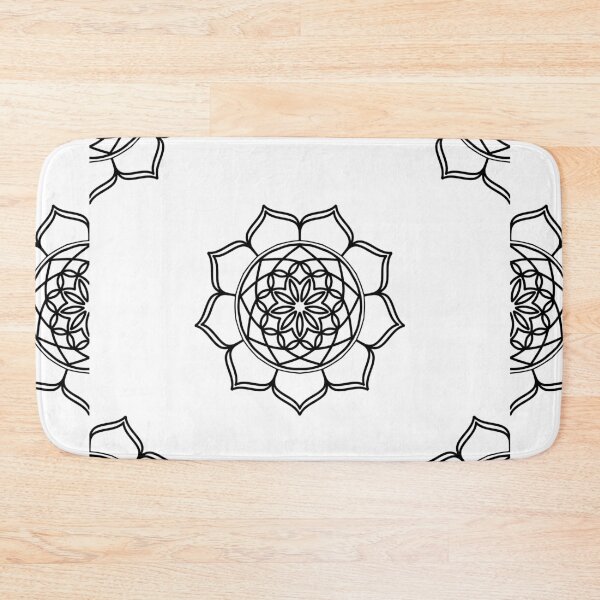 Item preview, Symmetrical Blooming Lotus Mandala Line Art designed and sold by ArtBySaMandala.