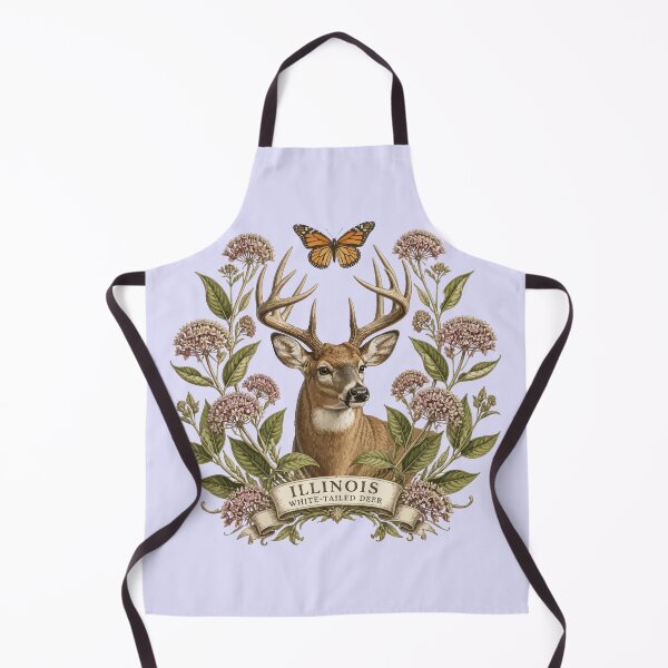 Item preview, Wild Illinois Deer, Milkweed, and Butterfly designed and sold by taiche.