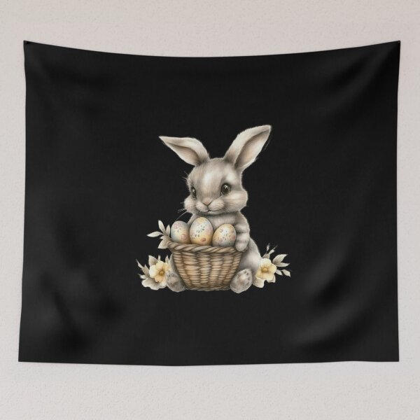 Item preview, Cute Bunny with Easter Eggs designed and sold by sreabby.