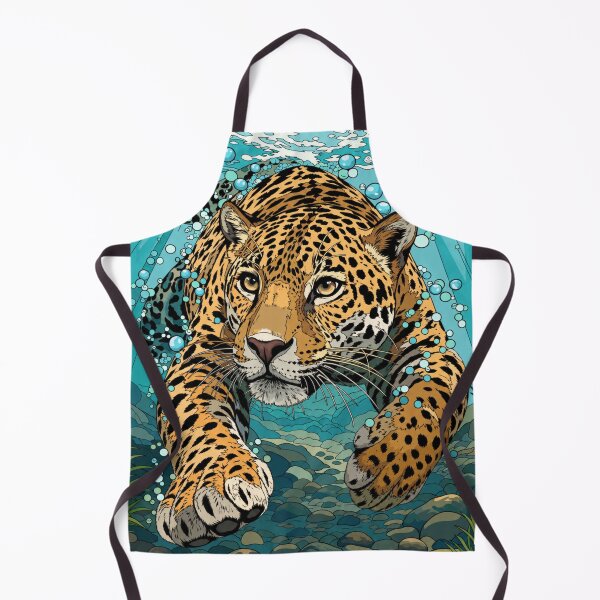 Item preview, Underwater Jaguar Art | Majestic Big Cat Wildlife Illustration | Exotic Jungle Animal Design designed and sold by GarnerSupplyCo.