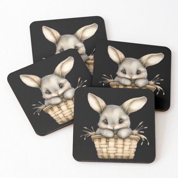 Item preview, Cute Bunny in a Basket designed and sold by sreabby.