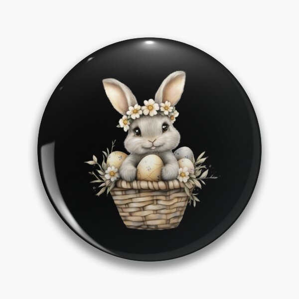 Item preview, Bunny in a Basket with Eggs designed and sold by sreabby.