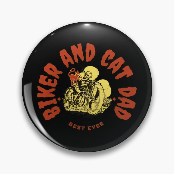 Item preview, Biker And Cat Dad Best Ever Retro Style Graphic Art designed and sold by SoyLamderma.