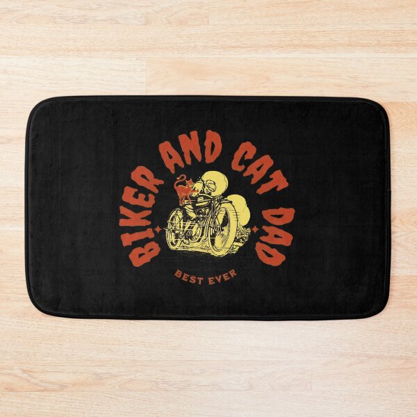 Item preview, Biker And Cat Dad Best Ever Retro Style Graphic Art designed and sold by SoyLamderma.